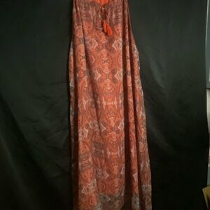 COPY - Lucky Brand Orange and Gray Maxi Dress
